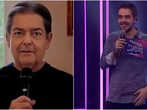 Faustão volta à TV e 'abençoa' a estreia do programa de João Silva