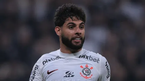 Foto: Ettore Chiereguini/AGIF - Yuri Alberto jogador do Corinthians durante partida contra o Fortaleza no estadio Arena Corinthians pelo campeonato Copa Sul-Americana 2023.