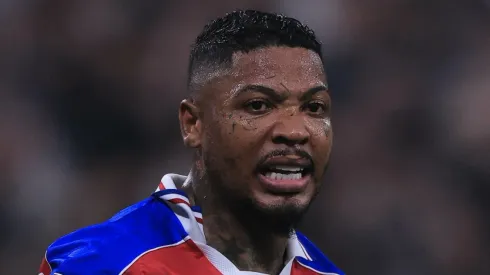 Marinho jogador do Fortaleza durante partida contra o Corinthians no estadio Arena Corinthians pelo campeonato Copa Sul-Americana 2023. Foto: Ettore Chiereguini/AGIF