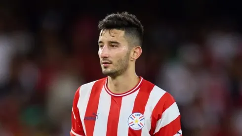 SEVILLE, SPAIN - SEPTEMBER 27: Mathias Villasanti of Paraguay looks on during a friendly match between Paraguay and Morocco at Estadio Benito Villamarin on September 27, 2022 in Seville, Spain. (Photo by Fran Santiago/Getty Images)