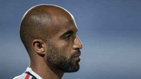 - Lucas Moura jogador do Sao Paulo durante partida contra o Goias no estadio Serrinha pelo campeonato Brasileiro A 2023.<br />
Foto: Isabela Azine/AGIF