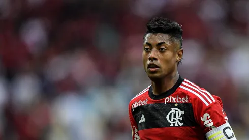 Bruno Henrique jogador do Flamengo durante partida contra o Vasco no estádio Maracanã pelo campeonato Brasileiro A 2023. Foto: Thiago Ribeiro/AGIF