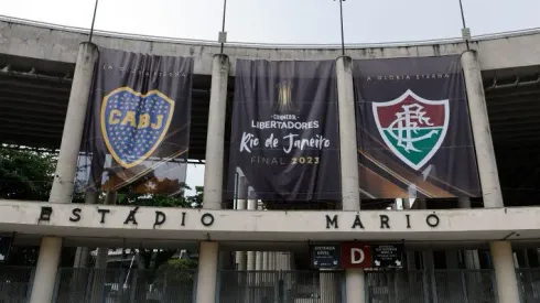 Vista fora do estádio do Maracanã antes da partida final da Copa CONMEBOL Libertadores 2023. Wagner Meier/Getty Images