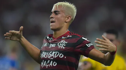 Reinier, ex-jogador do Flamengo comemora seu gol durante partida contra o Avaí no Maracanã pelo campeonato Brasileiro A 2019. Foto: Thiago Ribeiro/AGIF