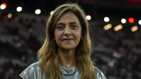 Leila Pereira presidente do Palmeiras durante partida contra o Flamengo no Maracanã
