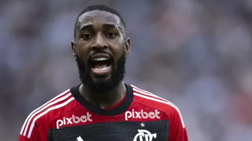 Gerson jogador do Flamengo durante partida contra o Vasco no estadio Maracana pelo campeonato Brasileiro A 2023. Foto: Jorge Rodrigues/AGIF