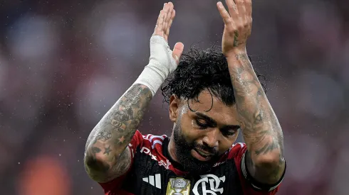RJ - RIO DE JANEIRO - 26/04/2023 - COPA DO BRASIL 2023, FLAMENGO X MARINGA - Gabigol jogador do Flamengo comemora seu gol durante partida contra o Maringa no estadio Maracana pelo campeonato Copa do Brasil 2023. Foto: Thiago Ribeiro/AGIF