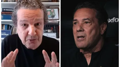 O jornalista Juca Kfouri abriu bastidores apimentados de Luxa no Timão - Foto Luxemburgo: Ettore Chiereguini/AGIF - Foto Juca: Reprodução