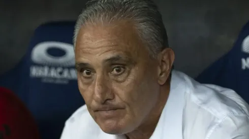 Tite tecnico do Flamengo durante partida contra o Fluminense no estadio Maracana pelo campeonato Brasileiro A 2023. Foto: Jorge Rodrigues/AGIF