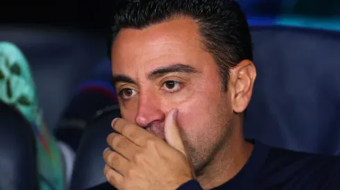 Xavi Hernandez, head coach of FC Barcelona gestures prior of the UEFA Champions League group C match between FC Barcelona and FC Bayern München at Spotify Camp Nou on October 26, 2022 in Barcelona, Spain. (Photo by Eric Alonso/Getty Images)