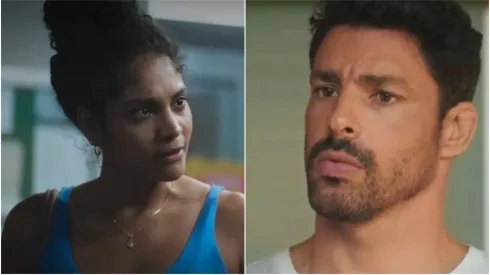 Foto 1: Aline (Bárbara Reis) em Terra e Paixão<br />
Foto 2: Caio (Cauã Reymond) em Terra e Paixão<br />
Fotos: Reprodução/TV Globo