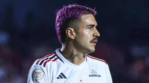 Gabriel Neves jogador do Sao Paulo durante partida contra o Corinthians no estadio Morumbi pelo campeonato Brasileiro A 2023. Foto: Marcello Zambrana/AGIF