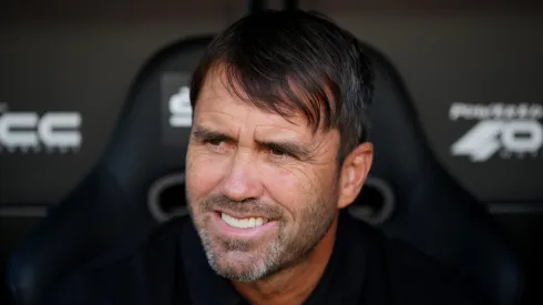 VALENCIA, SPAIN - SEPTEMBER 17: Eduardo Coudet, Head Coach of RC Celta looks on prior to the LaLiga Santander match between Valencia CF and RC Celta at Estadio Mestalla on September 17, 2022 in Valencia, Spain. (Photo by Aitor Alcalde/Getty Images)