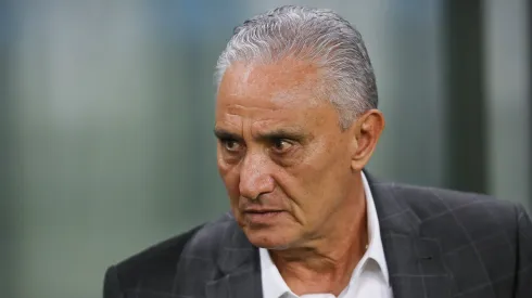 Tite técnico do Flamengo durante partida válida pelo Campeonato Brasileiro