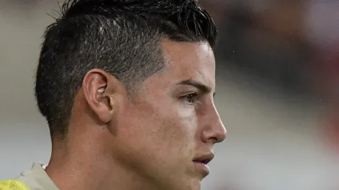 James RodrÍguez, meia do São Paulo e da Colômbia, durante partida contra o Flamengo no estadio Maracana pelo campeonato Brasileiro A 2023. Foto: Thiago Ribeiro/AGIF