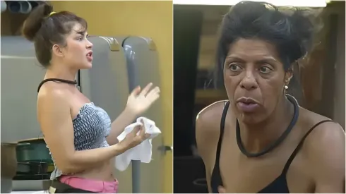 Nadja (esquerda) e Márcia Fu (direita) discutem em A Fazenda 15 – Fotos: Record