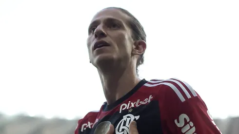 Filipe Luis se aposentou no Flamengo. Foto: Alexandre Loureiro/AGIF