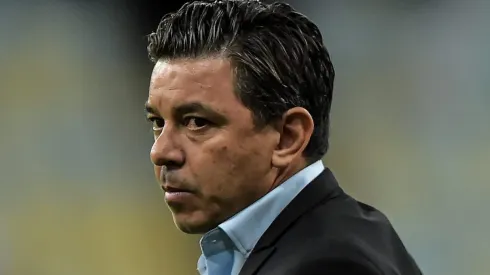 Marcelo Gallardo, ex-técnico do River Plate durante partida contra o Fluminense no estadio Maracana pelo campeonato Libertadores 2021. Foto: Thiago Ribeiro/AGIF
