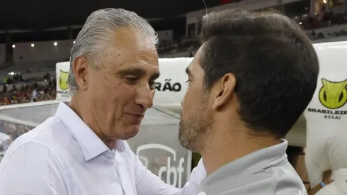 Tite cumprimentando Abel Ferreira
(Foto: Wagner Meier/Getty Images)