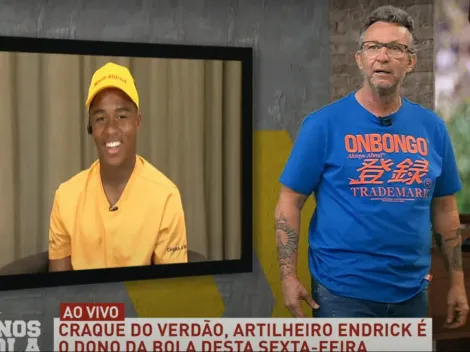 [VÍDEO] Endrick deixa Neto 'sem graça' ao vivo e diverte Palmeiras