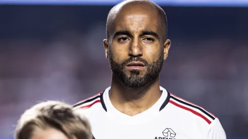 Lucas Moura jogador do Sao Paulo durante partida contra o Cuiaba no estadio Morumbi pelo campeonato Brasileiro A 2023. Foto: Abner Dourado/AGIF