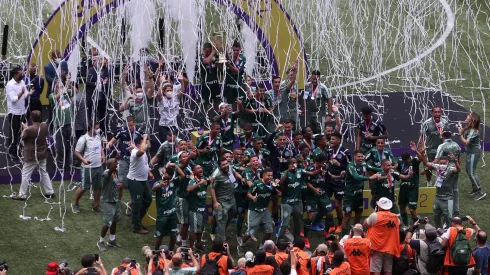 SE Palmeiras contra Santos FC. Final da Copa São Paulo 2022, na arena Allianz Parque. Foto: Cesar Greco / Palmeiras