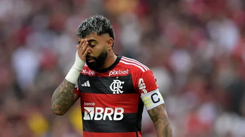Gabigol jogador do Flamengo durante partida contra o Vasco no estádio Maracanã pelo campeonato Brasileiro A 2023. Foto: Thiago Ribeiro/AGIF