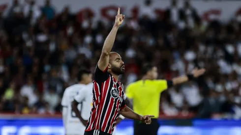 Lucas Moura atuando pelo São Paulo e 2023. Foto: Franklin Jacome/Getty Images