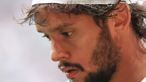 Gustavo Scarpa jogador do Palmeiras durante partida contra o Sao Paulo no estadio Arena Allianz Parque pelo campeonato Brasileiro A 2022. Foto: Marcello Zambrana/AGIF