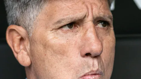 Renato Gaúcho, técnico do Grêmio, durante partida contra o Atletico-MG no estadio Arena MRV pelo campeonato Brasileiro A 2023. Foto: Fernando Moreno/AGIF