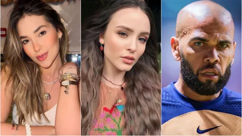 Virginia Fonseca, Larissa Manoela e Daniel Alves. Fotos 1 e 2: Reprodução/Instagram da influencer e da atriz – Foto 3: Hector Vivas/Getty Images