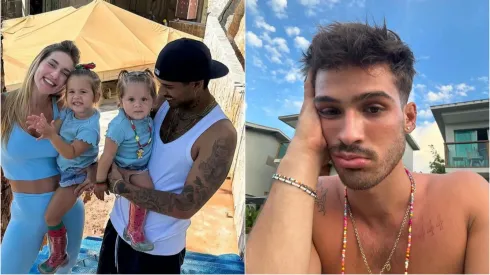 Foto 1: Virginia, Zé Felipe e as marias à (esquerda) - Foto 2: João Guilherme à (direita) - Reprodução/ Instagram