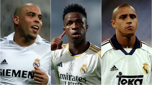 Ronaldo Fenômeno, Vinicius Junior e Roberto Carlos. Foto:s Getty Images