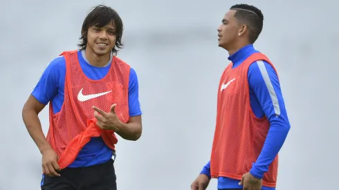 Foto: Mauro Horita/AGIF - Romero e Luciano em treinamento pelo Corinthians, em 2016
