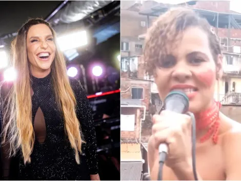 Ivete Sangalo surpreende cantora que gravou hit 'Macetando' na laje
