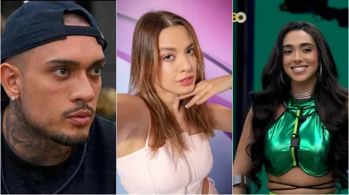MC Bin Laden, Beatriz e Giovanna no BBB 24 - Fotos: Reprodução/Rede Globo.