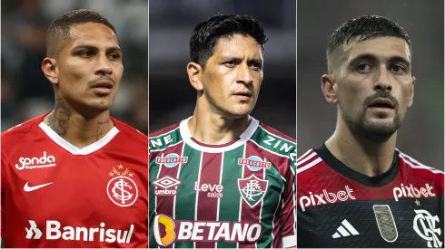 Guerrero, Cano e Arrascaeta. Foto: Marcello Zambrana/Abner Dourado/AGIF