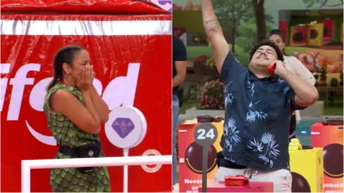 Pitel e Lucas Henrique, vitoriosos nas provas Bate-Volta do BBB 24. Fotos: Reprodução/Globo