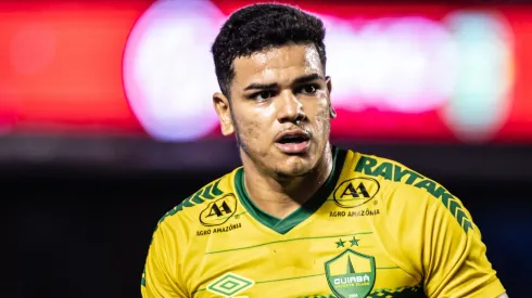 Rikelme jogador do Cuiaba durante partida contra o Sao Paulo no estadio Morumbi pelo campeonato Brasileiro A 2023. Foto: Abner Dourado/AGIF