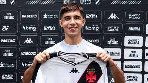 Sforza durante sua coletiva de apresentação. Foto: Leandro Amorim / Vasco da Gama.