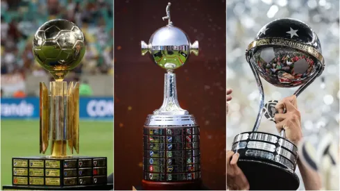 Títulos da Recopa, Libertadores e Sul-Americana. Foto: Wagner Meier/Manuel Velasquez/Buda Mendes/Getty Images