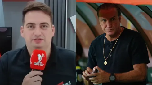 À esquerda, João Pualo Cappelannes, comentarista do Jogo Aberto, e à direita, o técnico Cuca. Foto Cappellanes: YouTube/ Canal Fala, Cap. Foto Cuca: Fernando Moreno/AGIF.