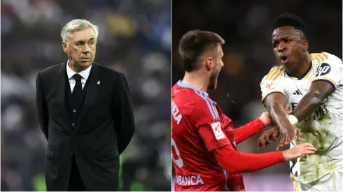 Ancelotti e Vini Jr - Foto 1: Yasser Bakhsh/Getty Images; Foto 2: Denis Doyle/Getty Images