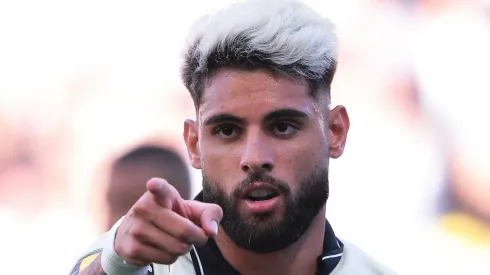 Yuri Alberto comemorando gol do Corinthians contra o Santo André, na Neo Química Arena, em partida pelo Campeonato Paulista, no dia 02/03/2024.