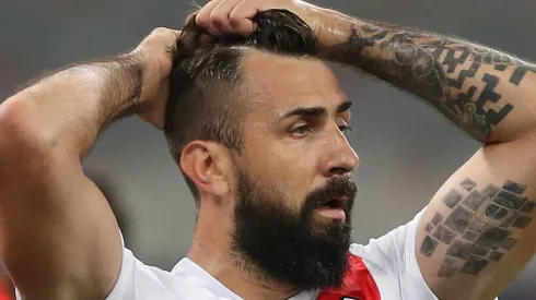 Pratto em ação nos tempos de River Plate, onde venceu a Libertadores de 2018. Foto: Rodolfo Buhrer -Pool/Getty Images.