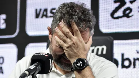 Alexandre Mattos, diretor de futebol do Vasco, nas apresentações de Adson, Galdames, Keiller e Victor Luis, em São Januário, dia 06/02/2024.
