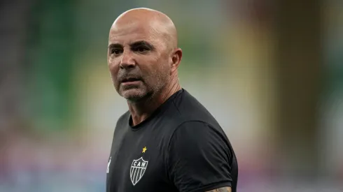 Jorge Sampaoli, ex-técnico do Atlético, em partida contra o Fluminense pelo Brasileirão 2021 - Foto: Jorge Rodrigues/AGIF