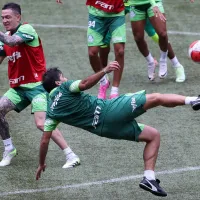 Abel Ferreira quase marca pintura em treino do Palmeiras no Allianz