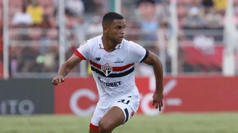 Juan em ação na partida contra o Ituano, quando sofreu o pênalti da vitória. Foto: Rubens Chiri/Saopaulofc.net
