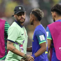Neymar e Rodrygo comemoram classificação do Santos no Campeonato Paulista